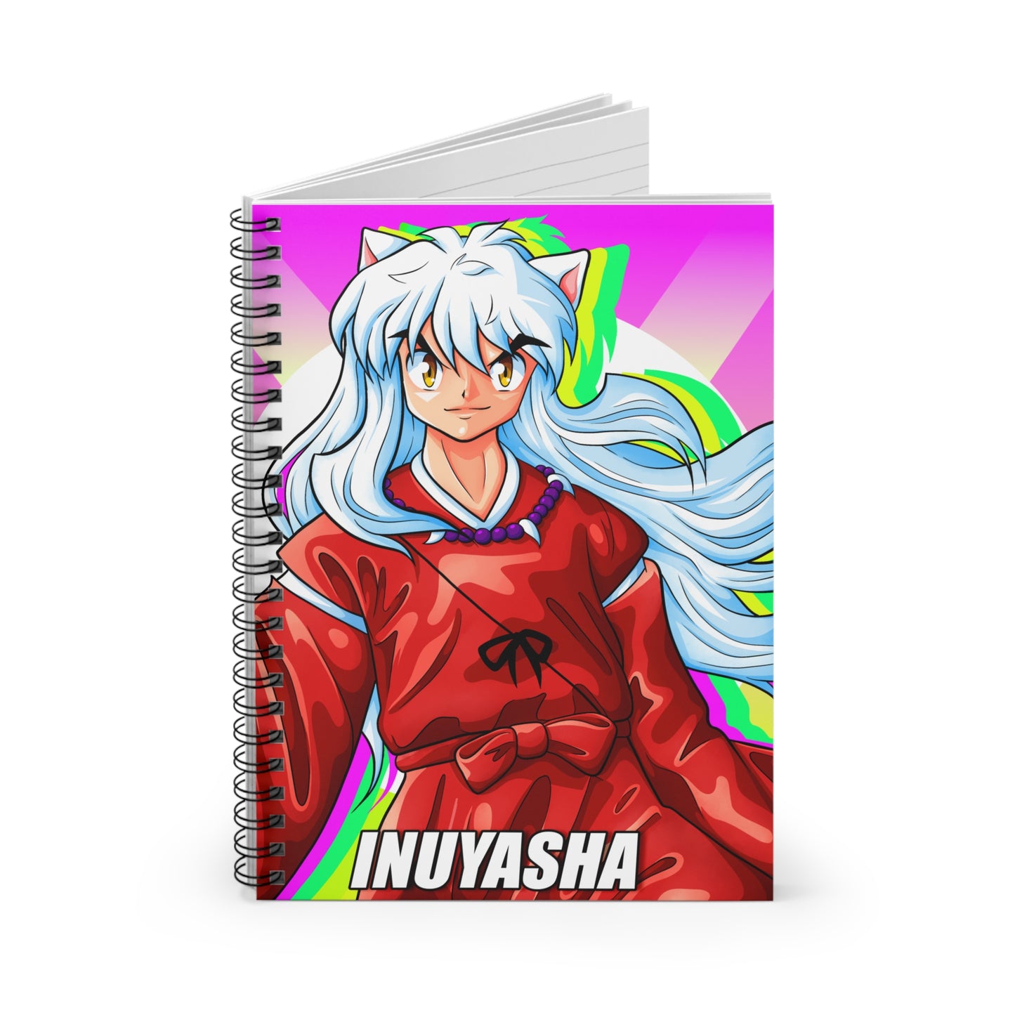 Demon Dog Anime Ruled Line Spiral Notebook