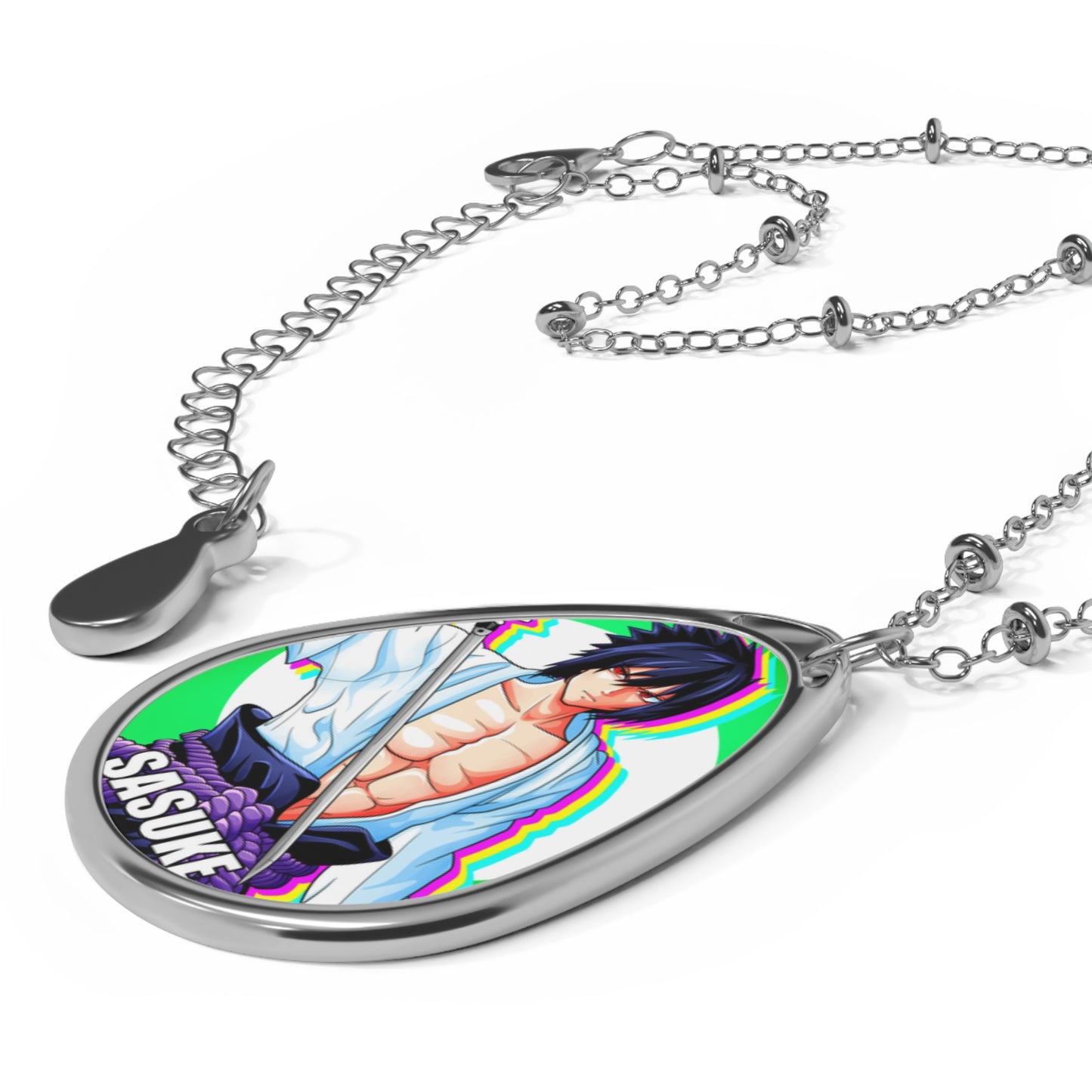 Anime-Inspired Oval Necklace, Last Alive Pendant for Fans, Unique Gift for Birthdays, Everyday Wear, Cosplay Accessory
