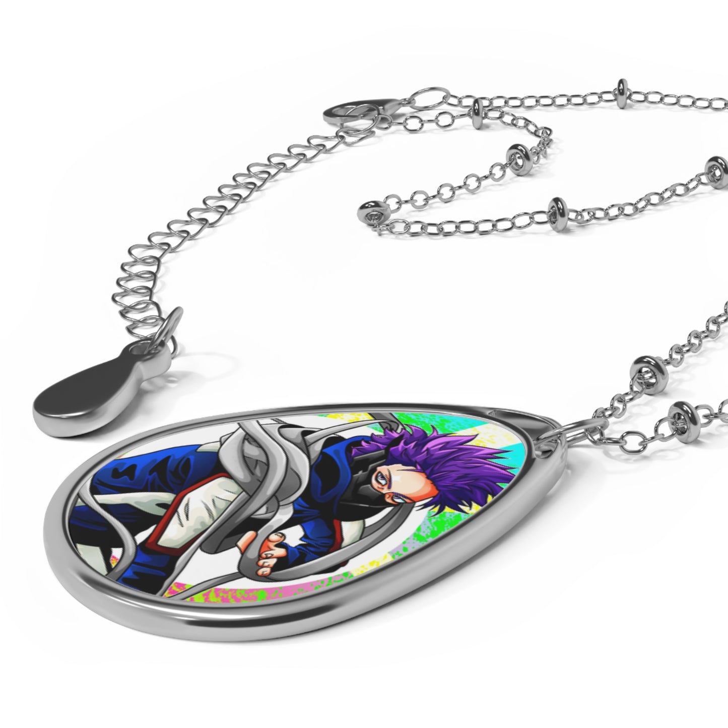 Toshi Anime Oval Necklace, Unique Gift for Fans, Cosplay Accessory, Customizable Jewelry, Statement Piece for All Occasions