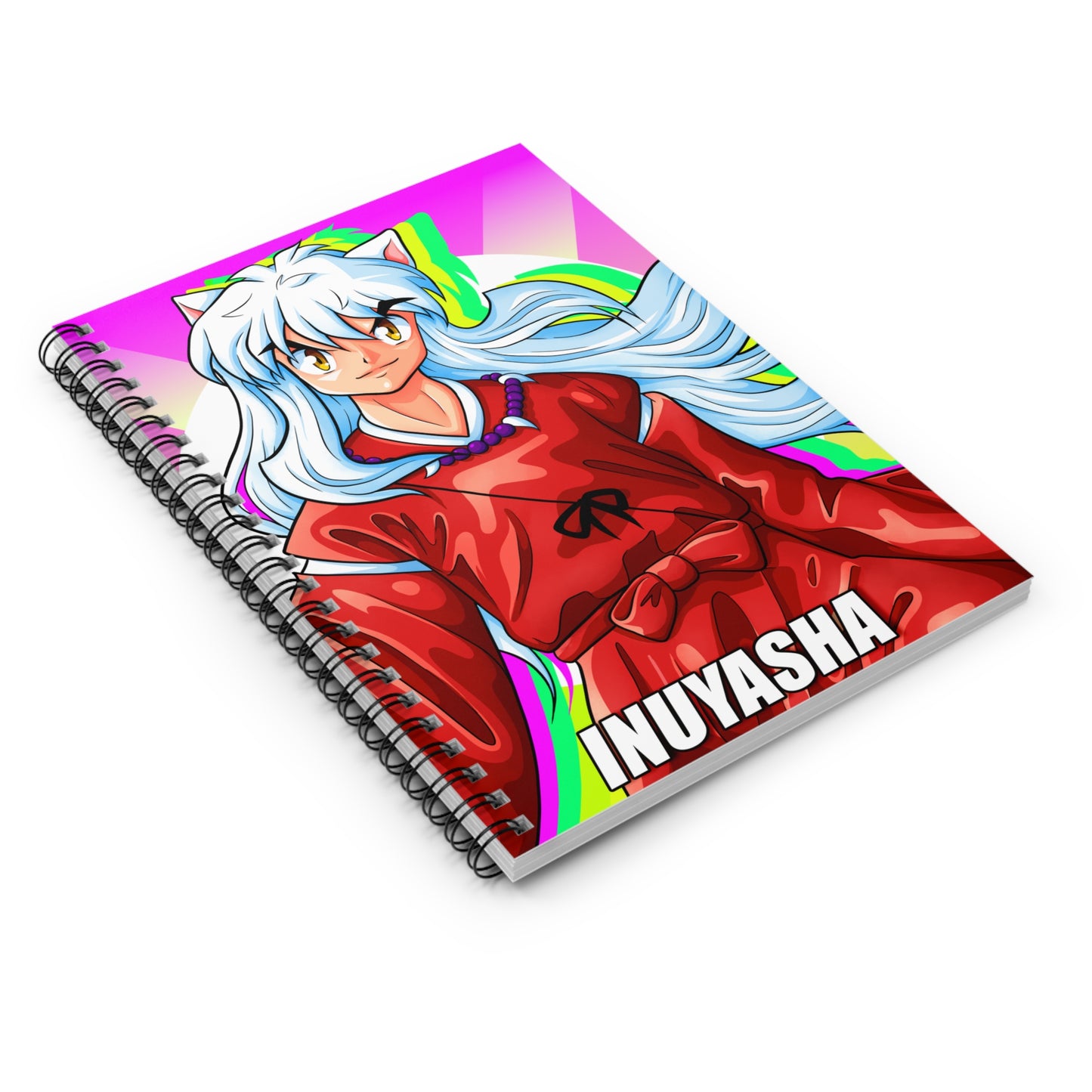 Demon Dog Anime Ruled Line Spiral Notebook