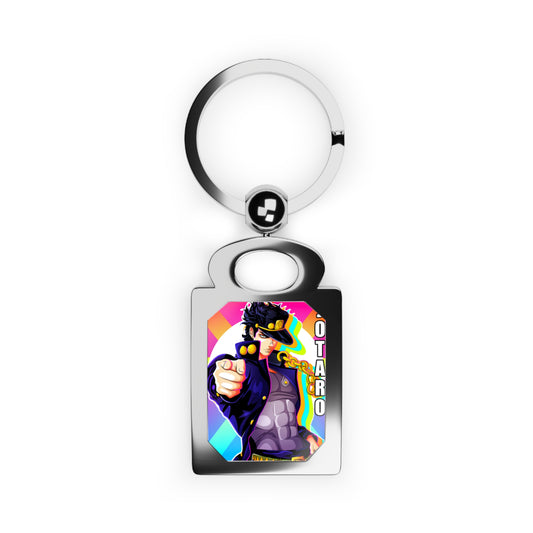 Anime Jojo Vibrant Rectangle Photo Keyring with Custom Design, Personalized Keychain Gift, Collectible Charms, Ideal for Birthdays, Motivational