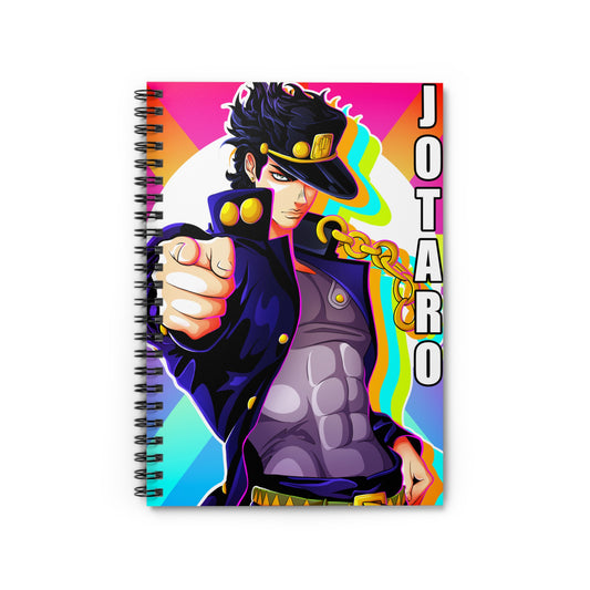 Vibrant Anime-Inspired Spiral Notebook with Jojo Design, Journal, Sketchbook, Gift for Artists, Fans, Students