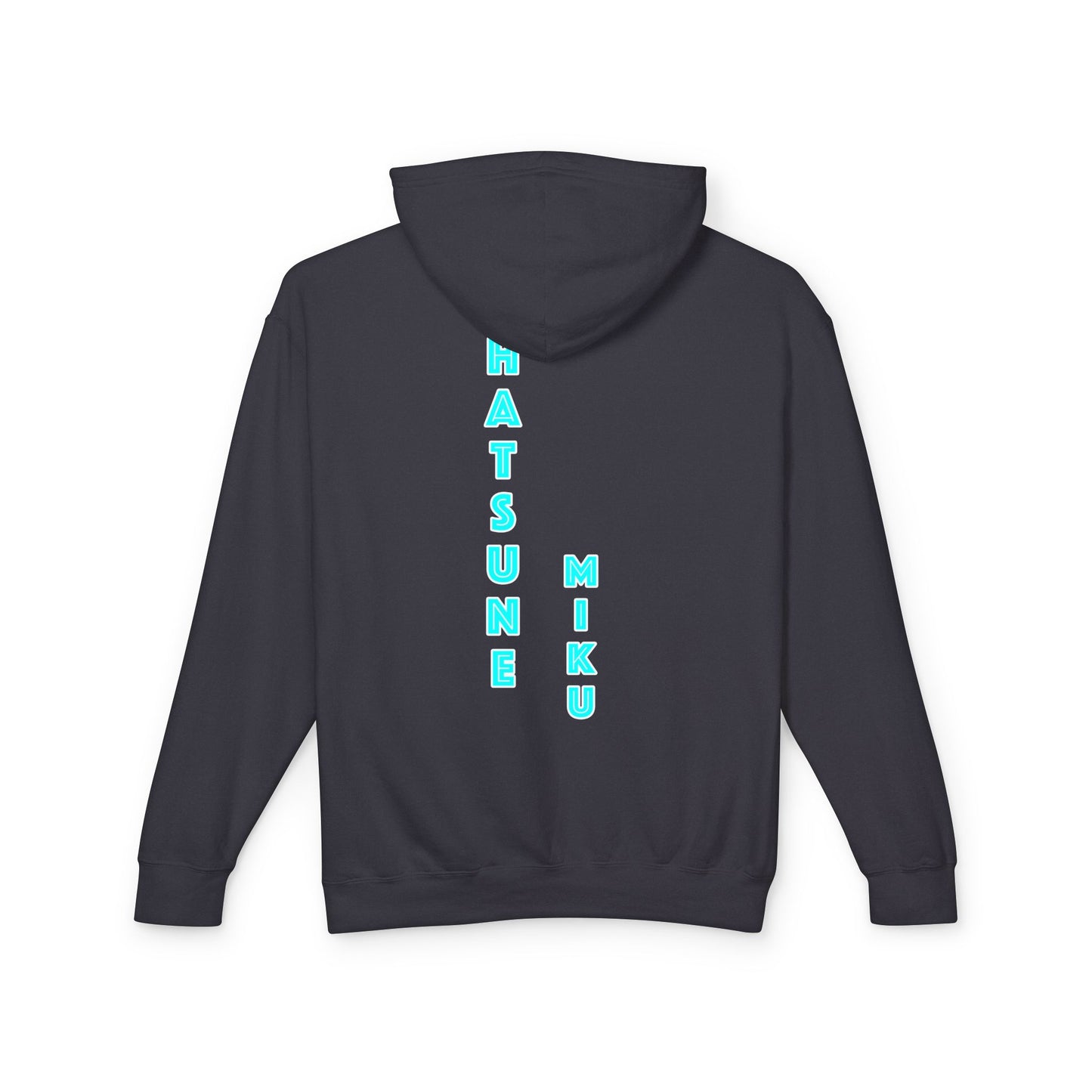 Unisex Lightweight Hooded Sweatshirt - Hatsune Miku Graphic & Text Design - Perfect for Anime Fans