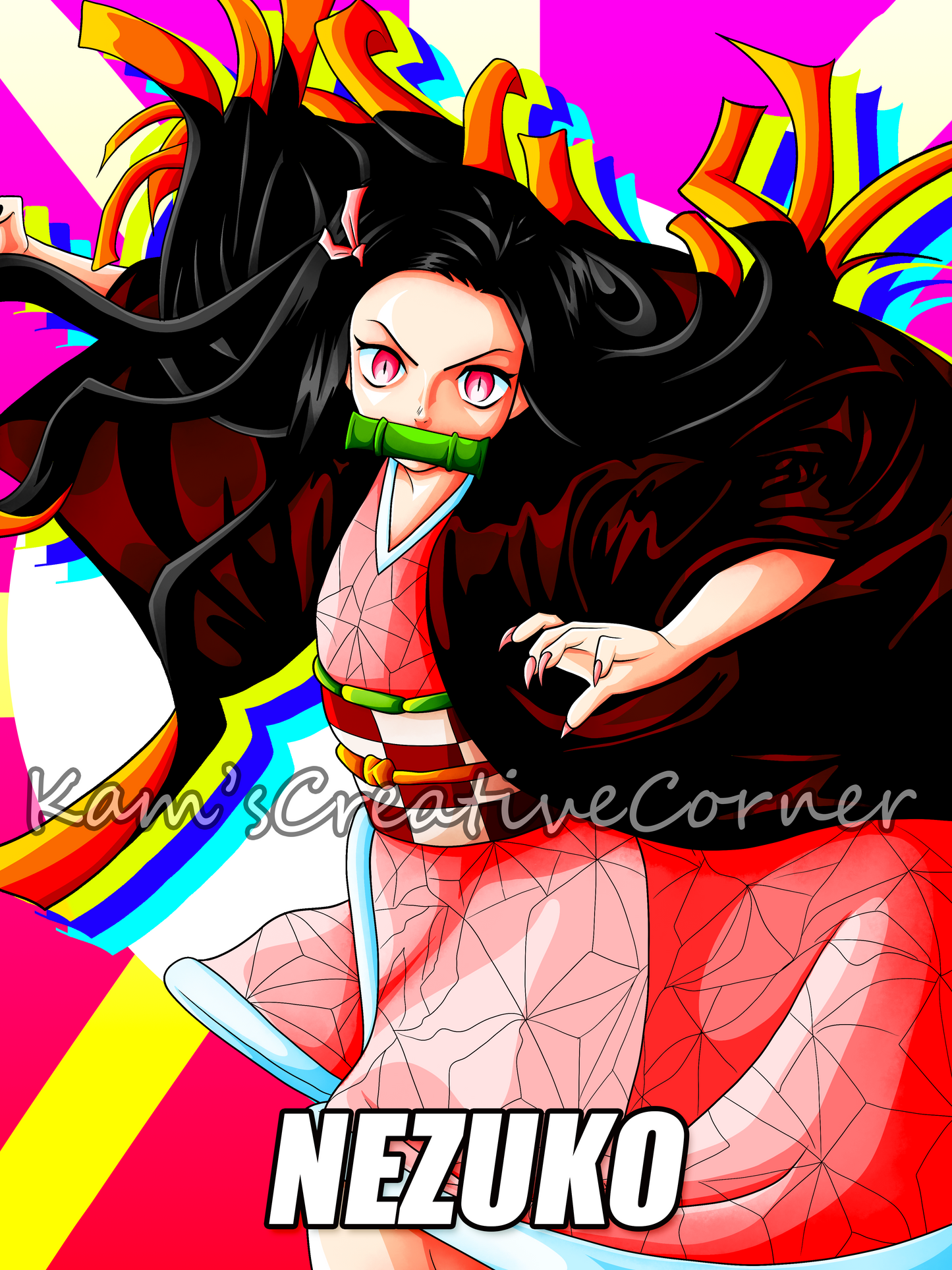 Demon Sister Anime Print