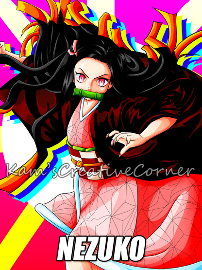 Demon Sister Anime Print