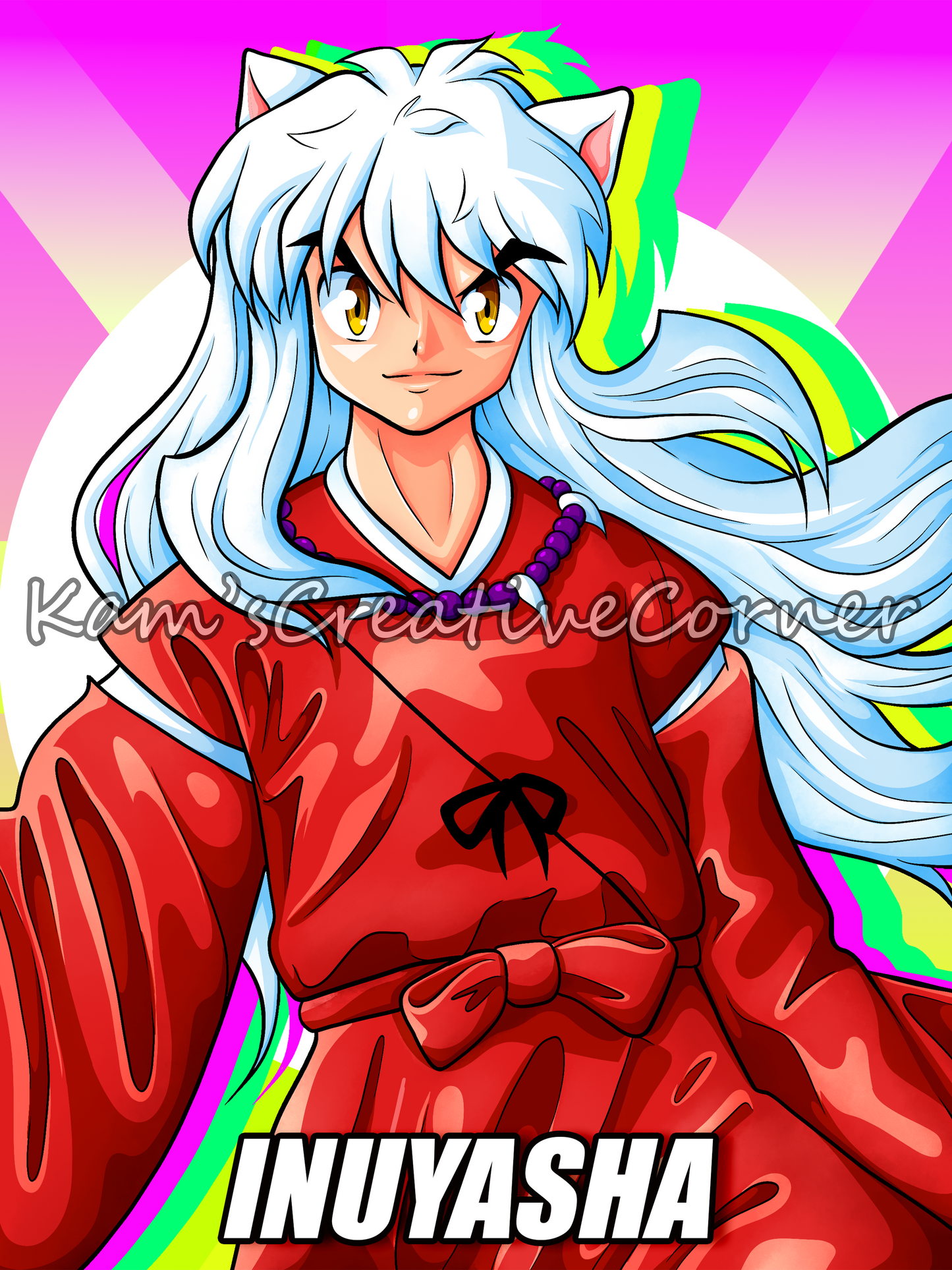 Demon Dog Anime Print