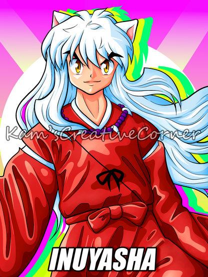 Demon Dog Anime Print