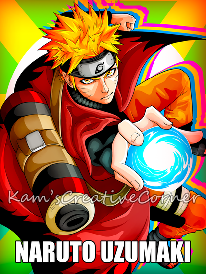 Nine Tailed Fox Anime Print for Fans