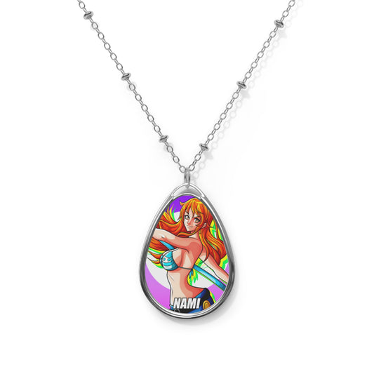 Cat Burglar Oval Necklace - Anime Jewelry for Fans, Gift for Birthdays, Cosplay Accessory, Stylish Pendant