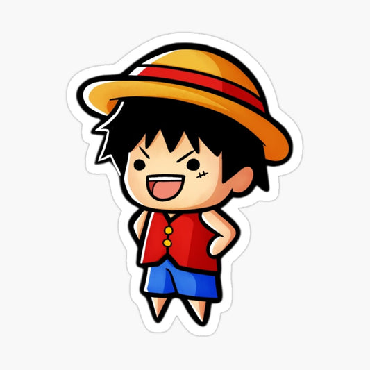 Straw Hat Anime Sticker